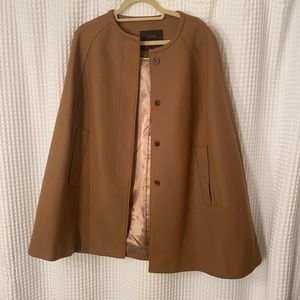 J. Crew Melton Wool Cape/Coat/Poncho in Camel